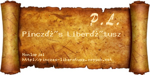 Pinczés Liberátusz névjegykártya